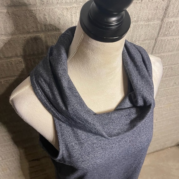 Banana Republic Charcoal Cowl Neck Maxi‎ Length Sleeveless Dress Size Medium - Picture 2 of 4